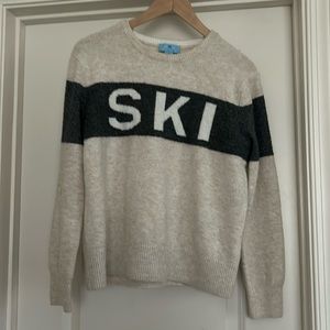 CeCe Ski Tan Graphic Cozy Sweater